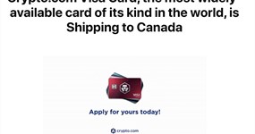 Crypto.com Visa Card is Shipping to Canada